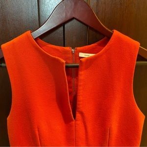 Orange DVF cocktail dress with pockets